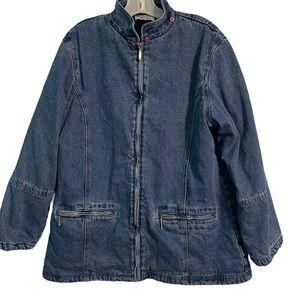 Studio Farm Ranch Fleece Lined Denim Zippered Men’s Size Medium Jacket